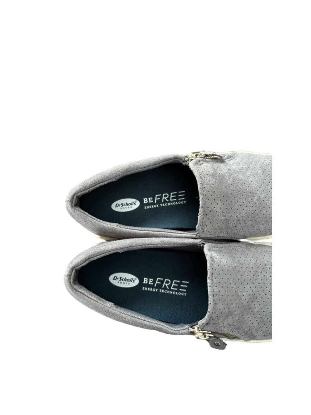 Women's Dr. Scholl's Gray Perforated Slip-On Sneakers Size 6 - Picture 4 of 5